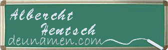 Albercht Hentsch Visitenkarte